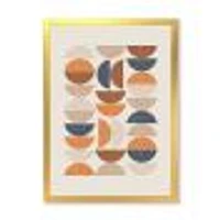 Toile « Abstract Sun and Moon S Blue Orange »