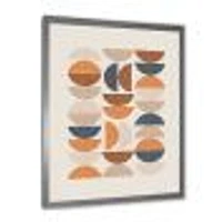 Toile « Abstract Sun and Moon S Blue Orange »