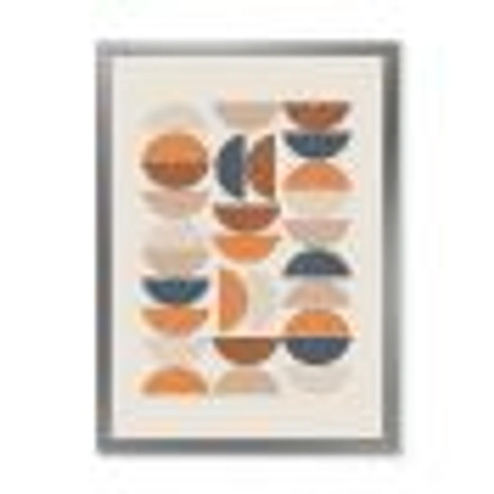 Toile « Abstract Sun and Moon S Blue Orange »