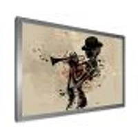 Woman Playing Jazz Trumpet  Wall Art