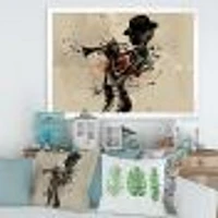 Woman Playing Jazz Trumpet  Wall Art