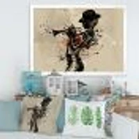 Woman Playing Jazz Trumpet  Wall Art