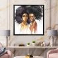 Portrait of Two Afro American Women  Wall Art