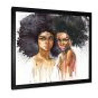 Portrait of Two Afro American Women  Wall Art