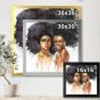 Portrait of Two Afro American Women  Wall Art