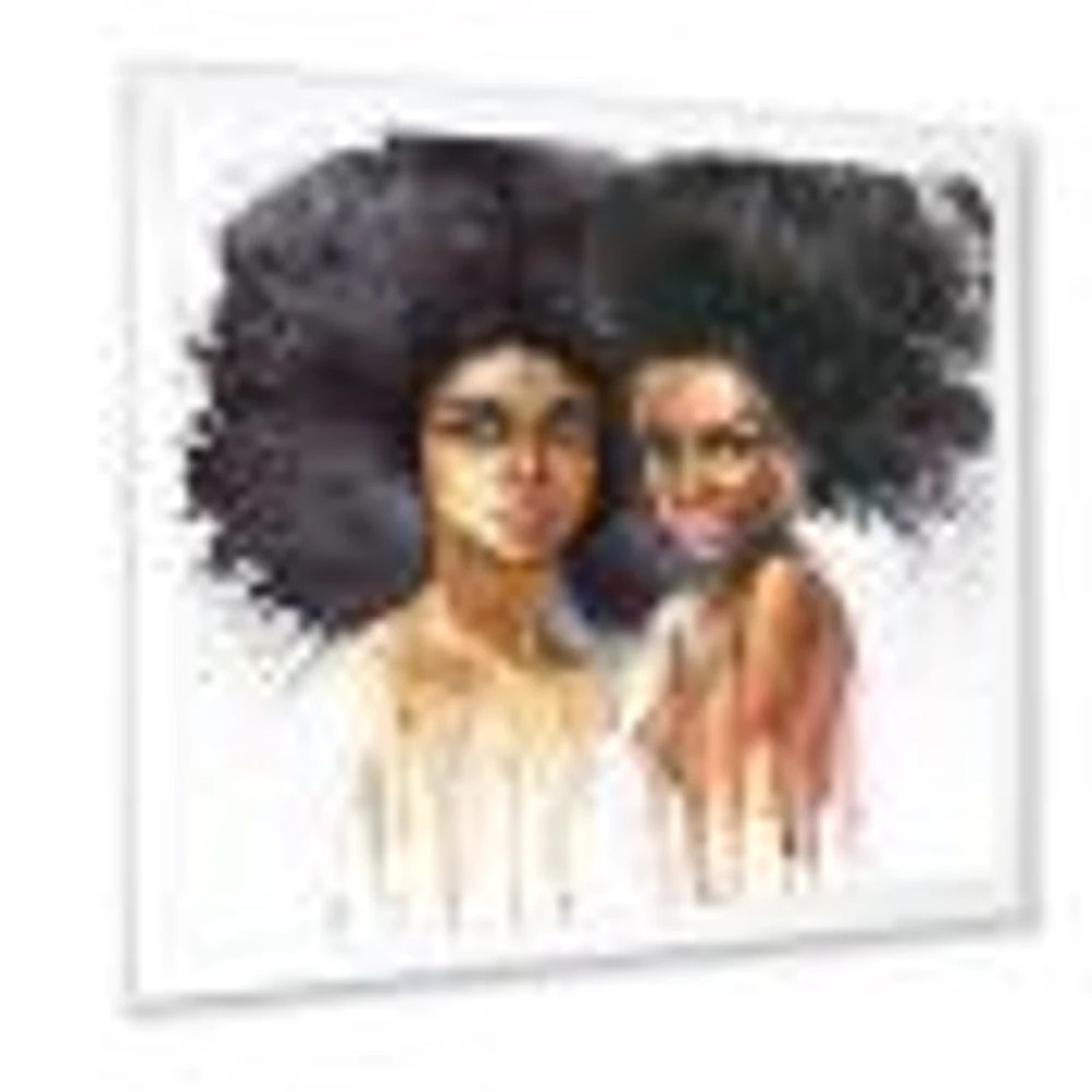 Portrait of Two Afro American Women  Wall Art