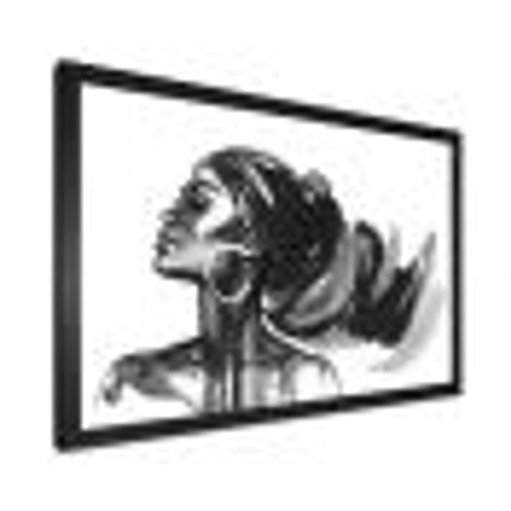 Toile « Monochrome Portrait of African American Woman IV