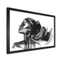 Toile « Monochrome Portrait of African American Woman IV