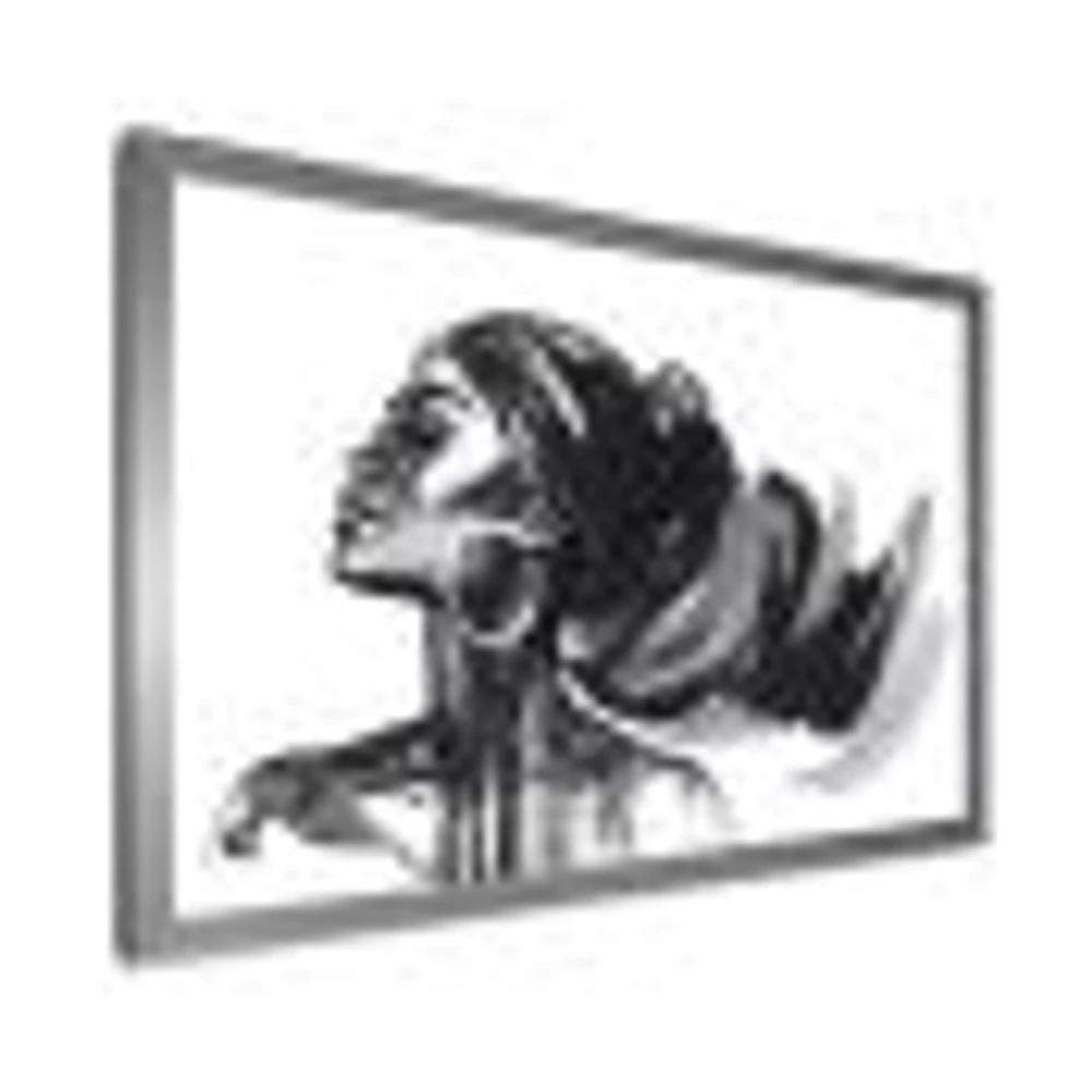 Monochrome Portrait of African American Woman IV  Wall Art