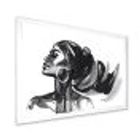 Toile « Monochrome Portrait of African American Woman IV