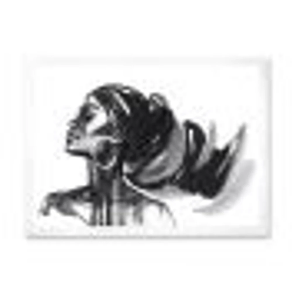 Toile « Monochrome Portrait of African American Woman IV