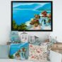 House Near The Sea Colorful Flowers I  Wall Art