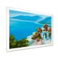 House Near The Sea Colorful Flowers I  Wall Art