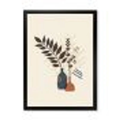 Toile « Vintage Boho Minimalistic Flowers I »