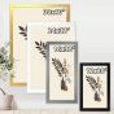 Vintage Boho Minimalistic Flowers I  Wall Art