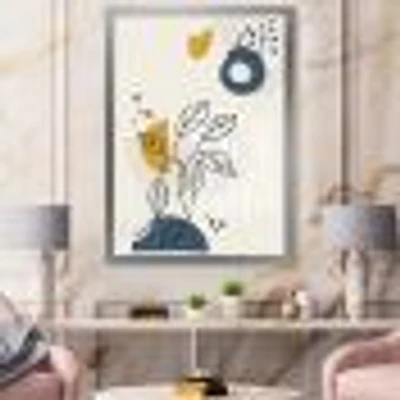 Vintage Boho Minimalistic Flowers II  Wall Art