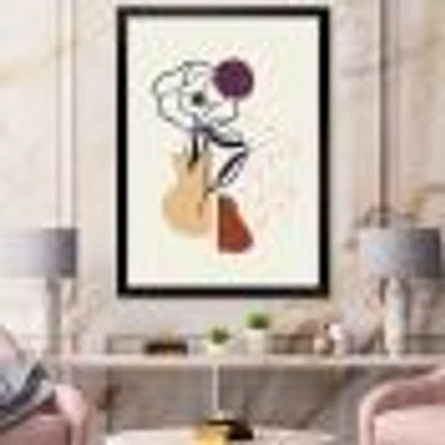 Vintage Flower with Minimalist Shapes I  Wall Art