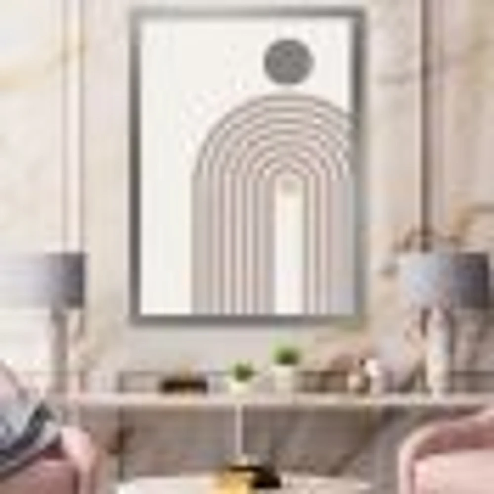 Abstract Rainbow Sun and Moon Earth Tones I  Wall Art