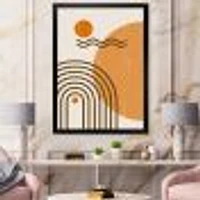 Toile « Abstract Rainbow Sun and Moon Earth Tones II »