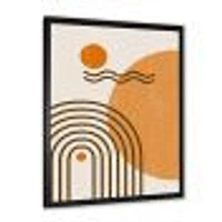 Abstract Rainbow Sun and Moon Earth Tones II  Wall Art