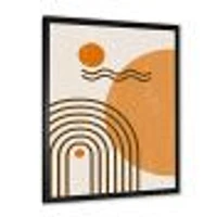 Abstract Rainbow Sun and Moon Earth Tones II  Wall Art