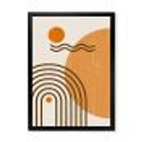 Abstract Rainbow Sun and Moon Earth Tones II  Wall Art