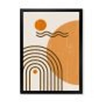 Abstract Rainbow Sun and Moon Earth Tones II  Wall Art