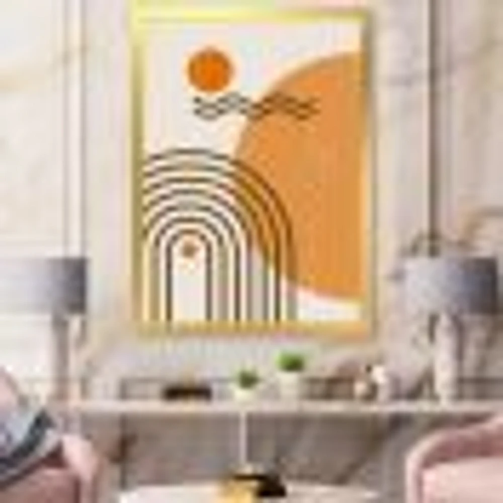 Abstract Rainbow Sun and Moon Earth Tones II  Wall Art