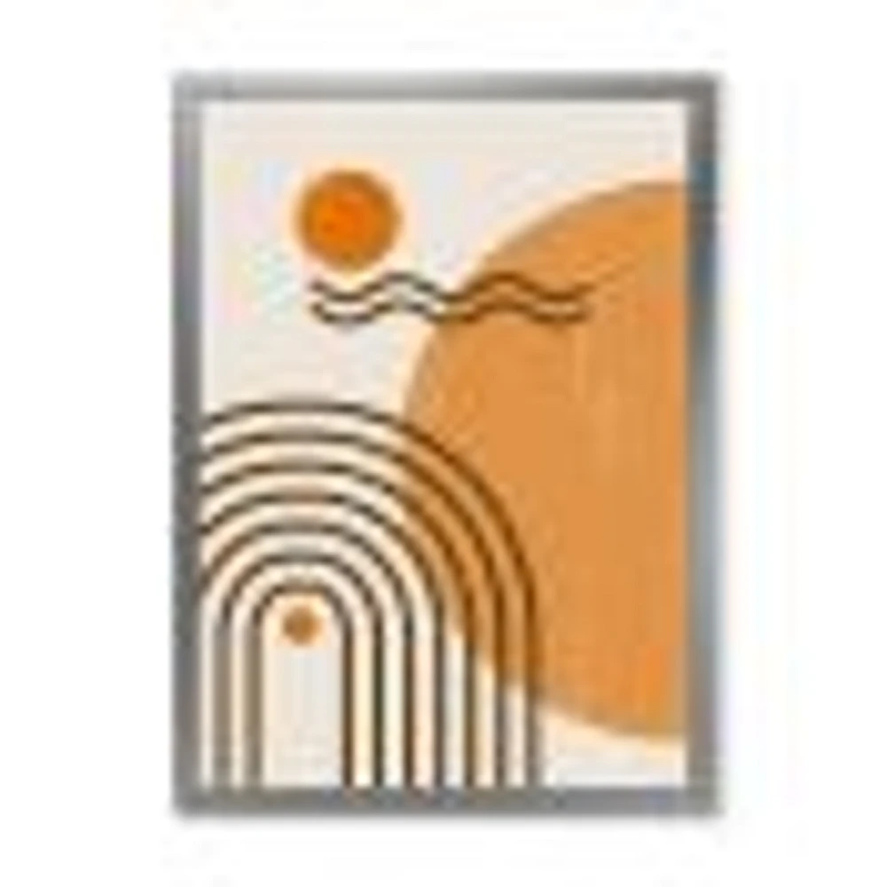 Abstract Rainbow Sun and Moon Earth Tones II  Wall Art