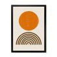 Toile « Minimal Orange Sun and Rainbow I »