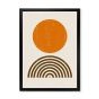 Minimal Orange Sun and Rainbow I Wall Art