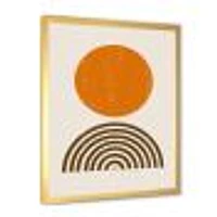 Minimal Orange Sun and Rainbow I Wall Art