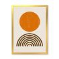 Minimal Orange Sun and Rainbow I Wall Art