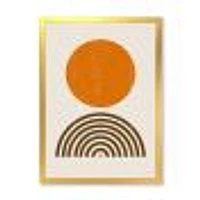 Toile « Minimal Orange Sun and Rainbow I »