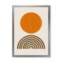 Minimal Orange Sun and Rainbow I Wall Art