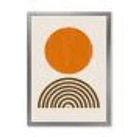 Toile « Minimal Orange Sun and Rainbow I »