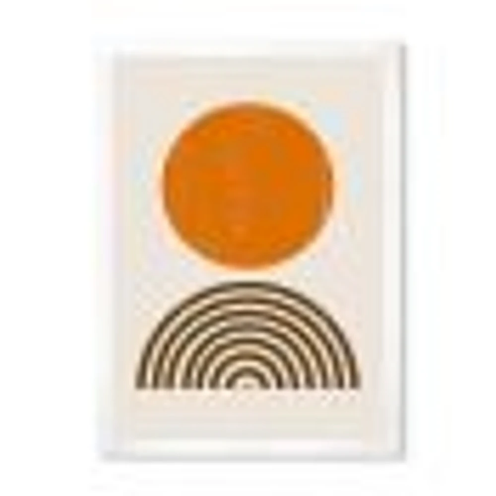 Minimal Orange Sun and Rainbow I Wall Art