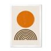 Toile « Minimal Orange Sun and Rainbow I »