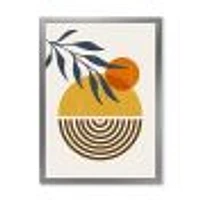 Botanical Minimalist Leaf with Abstract Shapes IV Wall Art