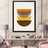 Abstract Geometric Moon Earth Tones  Wall Art