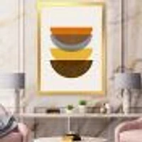 Abstract Geometric Moon Earth Tones  Wall Art