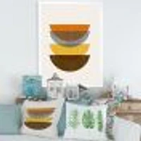 Abstract Geometric Moon Earth Tones  Wall Art