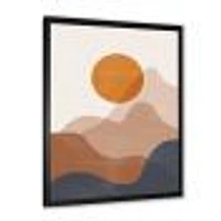 Toile « Red Moon Earth Toned Mountains II »