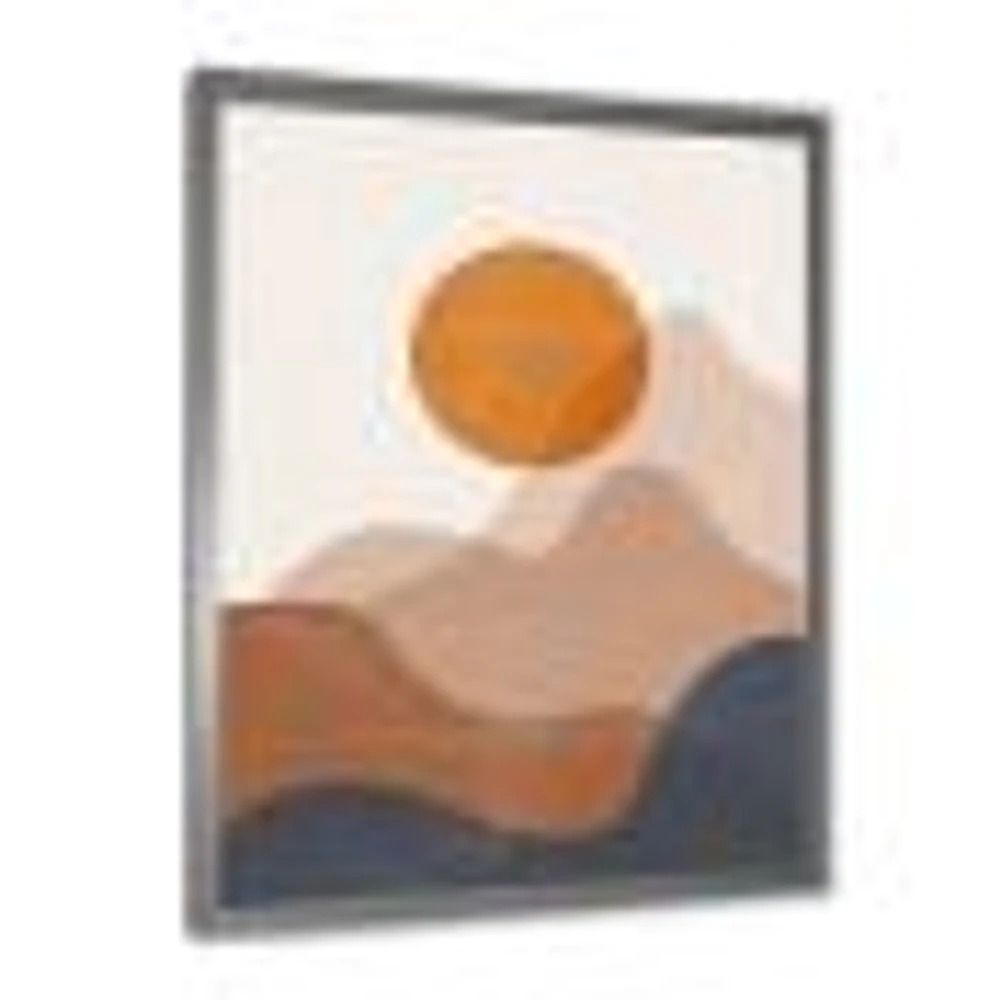 Toile « Red Moon Earth Toned Mountains II »