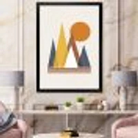 Mountain Abstract and Sun  Wall Art