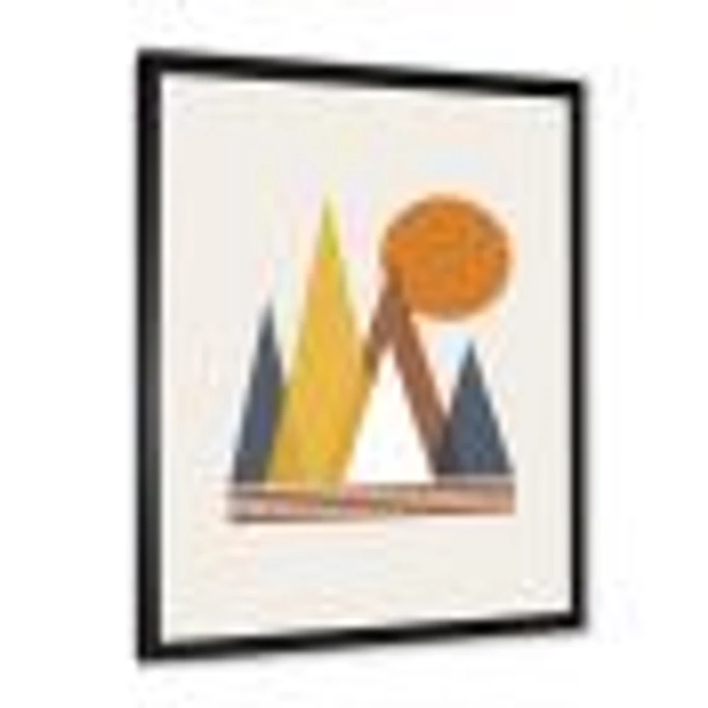 Toile « Mountain Abstract and Sun »