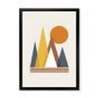 Mountain Abstract and Sun  Wall Art