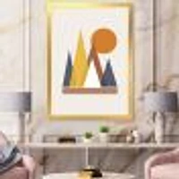 Mountain Abstract and Sun  Wall Art