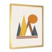 Mountain Abstract and Sun  Wall Art