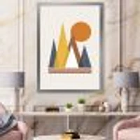 Mountain Abstract and Sun  Wall Art